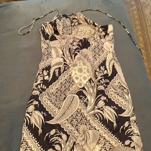 Trina Turk black and white halter size 4